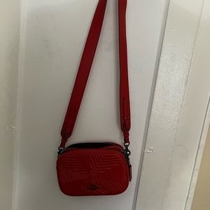 Like new - Miami Red Coach Marvel edition Gunmetal hardware